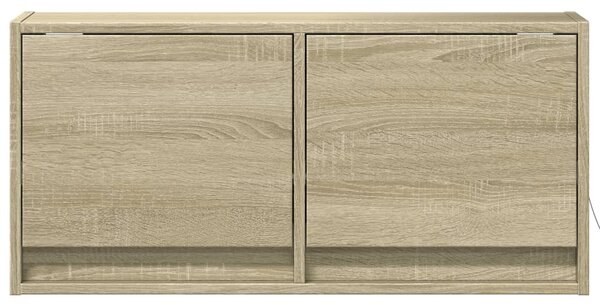 Sonoma tölgy színű fali TV-szekrény LED-ekkel 80x31x35 cm