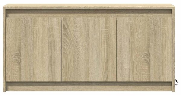 Sonoma tölgy színű szerelt fa LED-es TV-szekrény 100x34x50 cm