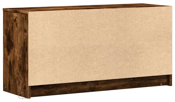 Füstös tölgy színű szerelt fa LED-es TV-szekrény 100x34x50 cm