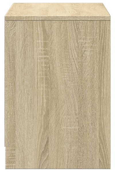 Sonoma tölgy színű szerelt fa LED-es TV-szekrény 100x34x50 cm