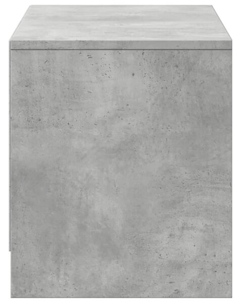 Betonszürke szerelt fa TV-szekrény LED-ekkel 97 x 34 x 40 cm
