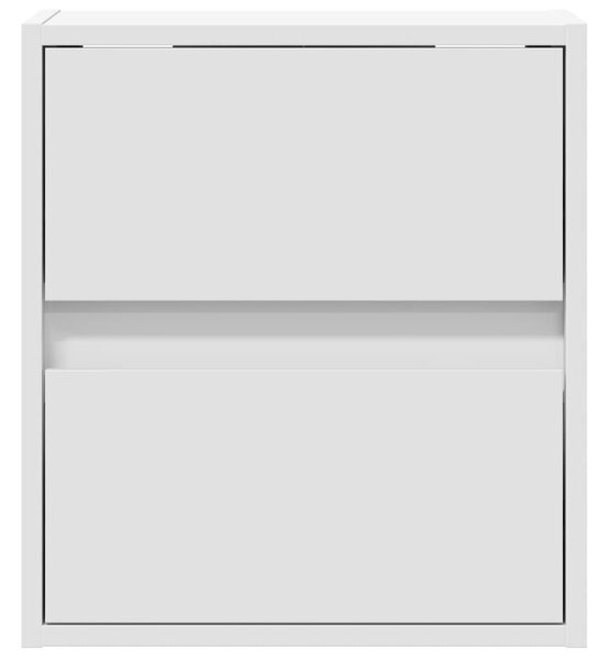 2 db fehér falra szerelhető TV-szekrény LED-del 41 x 31 x 45 cm