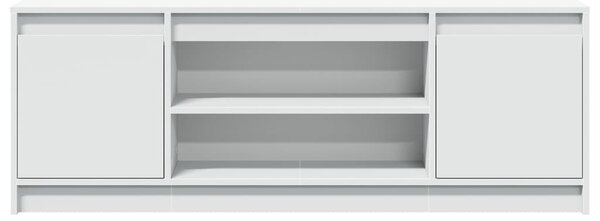 Fehér szerelt fa TV-szekrény LED-ekkel 139,5 x 34 x 50 cm