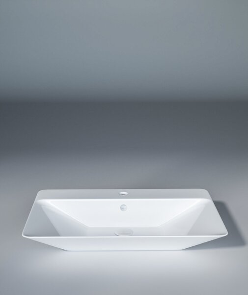 Sanovit TEODORA - PULTRA ültethető - Top Counter - porcelán mosdó - - 65 x 46 cm