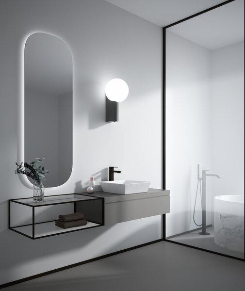 Sanovit DECENTE - PULTRA ültethető - Top Counter - porcelán mosdó - - 40 x 40 cm