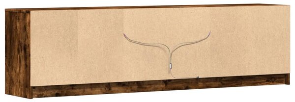 Füstös tölgy színű szerelt fa LED-es TV-szekrény 180x34x50 cm