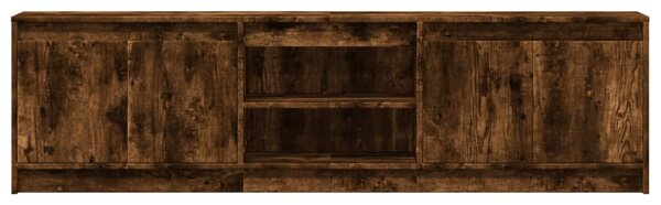 Füstös tölgy színű szerelt fa LED-es TV-szekrény 180x34x50 cm