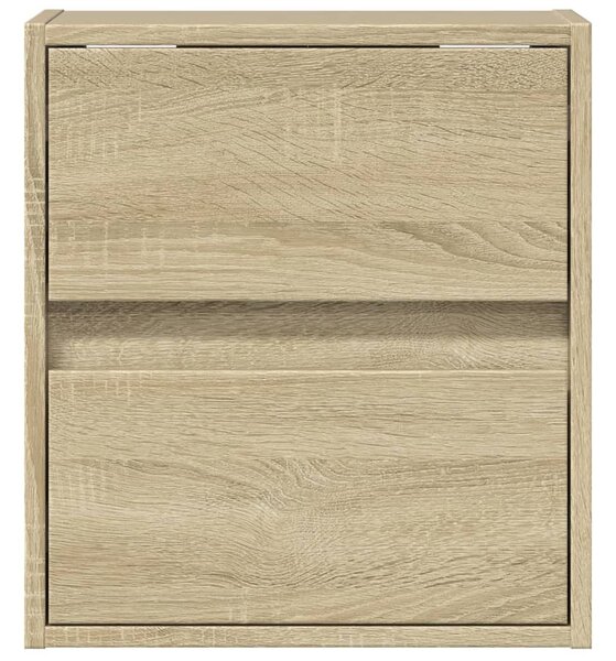 2 db sonoma tölgy színű fali TV-szekrény LED-del 41x31x45 cm