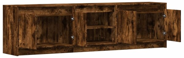 Füstös tölgy színű szerelt fa LED-es TV-szekrény 180x34x50 cm
