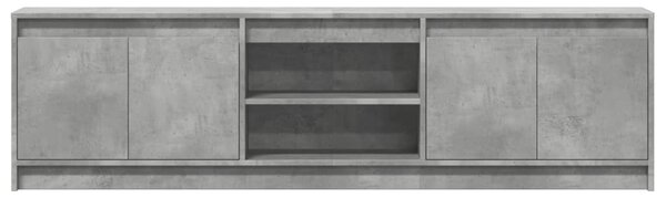 Betonszürke szerelt fa TV-szekrény LED-ekkel 180 x 34 x 50 cm