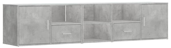 Betonszürke szerelt fa sarokszekrény 200 x 40 x 45 cm