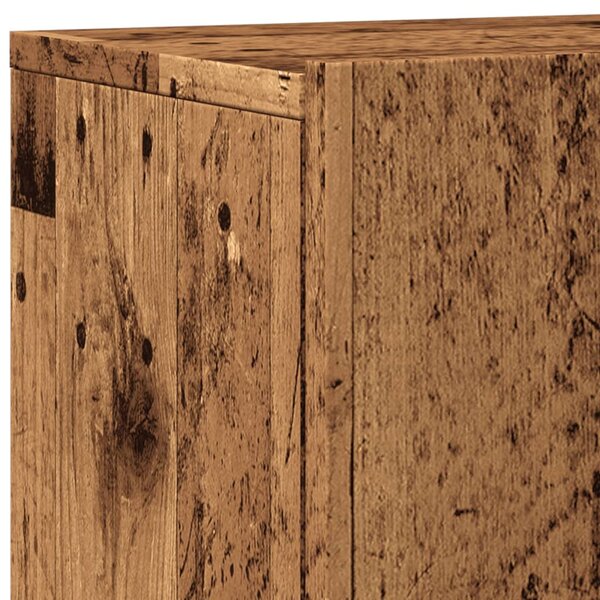 2 db antik fa színű falra szerelhető TV-szekrény 80 x 30 x 41cm