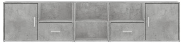 Betonszürke szerelt fa sarokszekrény 200 x 40 x 45 cm