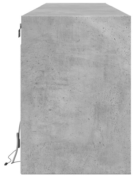 Fehér falra szerelhető TV-szekrény LED-del 180 x 31 x 45 cm