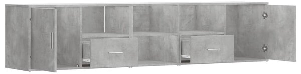 Betonszürke szerelt fa sarokszekrény 200 x 40 x 45 cm