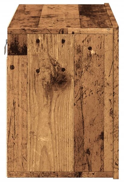 Antik fa színű falra szerelhető TV-szekrény 60 x 30 x 41 cm