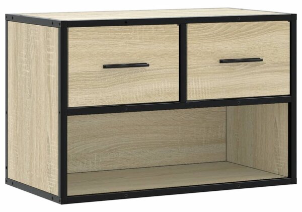 Sonoma tölgy színű szerelt fa és fém TV-szekrény 60x31x39,5 cm