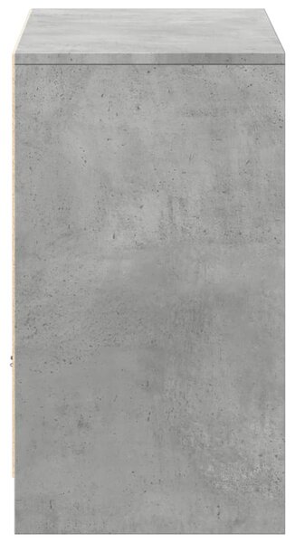 Betonszürke szerelt fa TV-szekrény LED-ekkel 91 x 34 x 61 cm