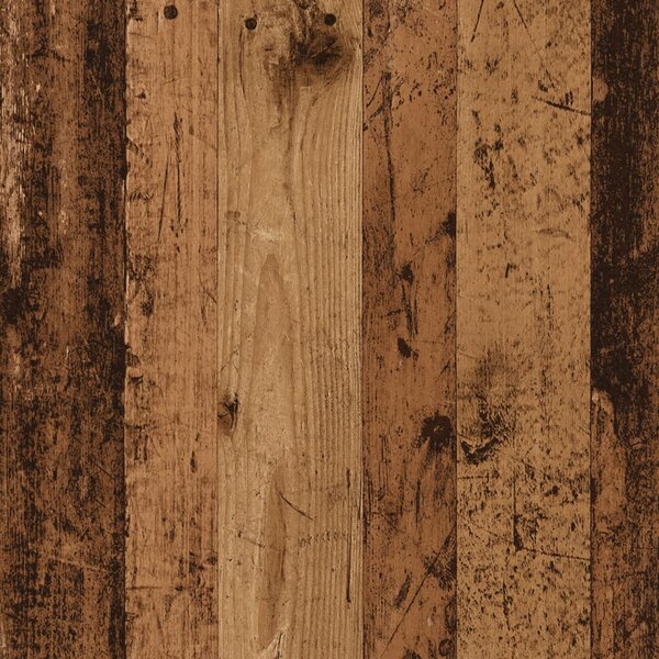 Antik fa színű szerelt fa kandallóburkolat 100 x 20 x 100 cm
