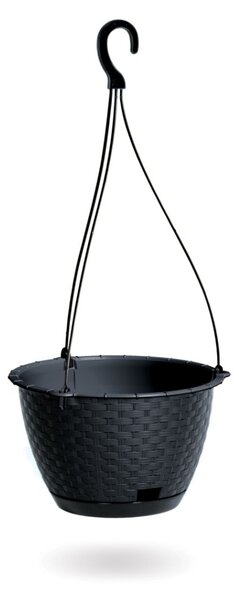 Virágcserép Prosperplast RATOLLA ROUND W antracit felfüggeszthető 21,5cm
