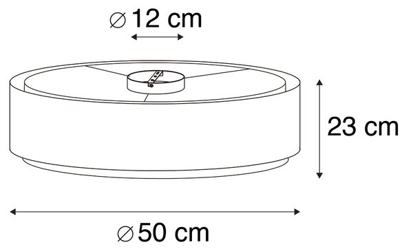 Modern mennyezeti lámpa fehér 50 cm 3-lámpás - Drum Duo