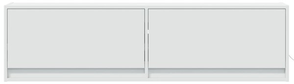 Fehér falra szerelhető TV-szekrény LED-ekkel 140 x 31 x 38 cm
