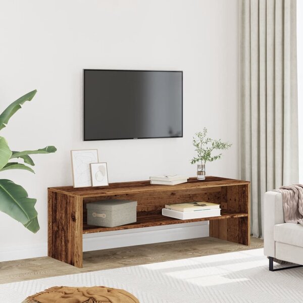 Antik hatású szerelt fa TV-szekrény 120 x 40 x 40 cm