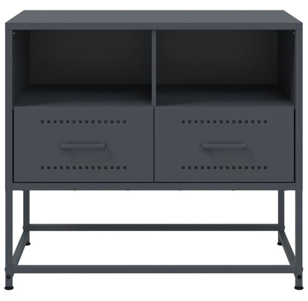 Antracitszürke acél TV-szekrény 68 x 39 x 60,5 cm