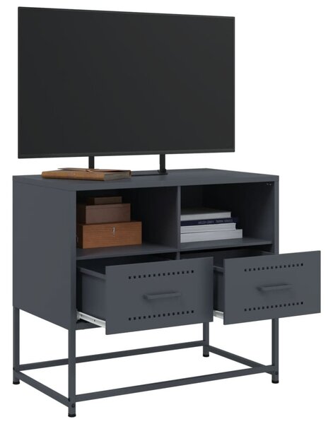 Antracitszürke acél TV-szekrény 68 x 39 x 60,5 cm