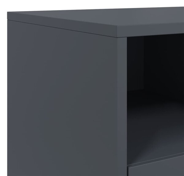 Antracitszürke acél TV-szekrény 68 x 39 x 60,5 cm