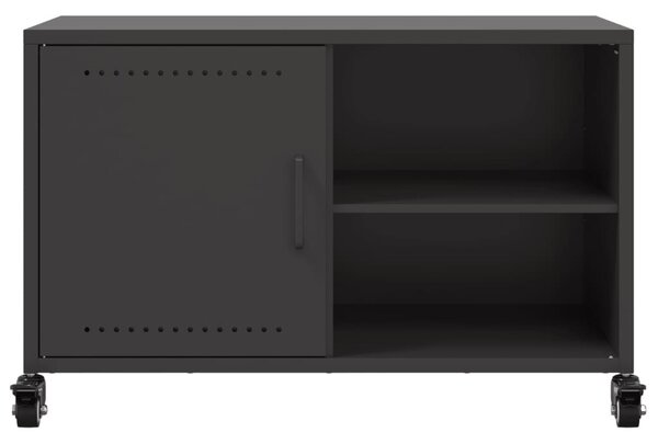 Fekete acél TV-szekrény 68 x 39 x 43,5 cm