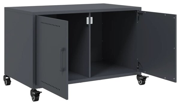 Antracitszürke acél TV-szekrény 68 x 39 x 43,5 cm