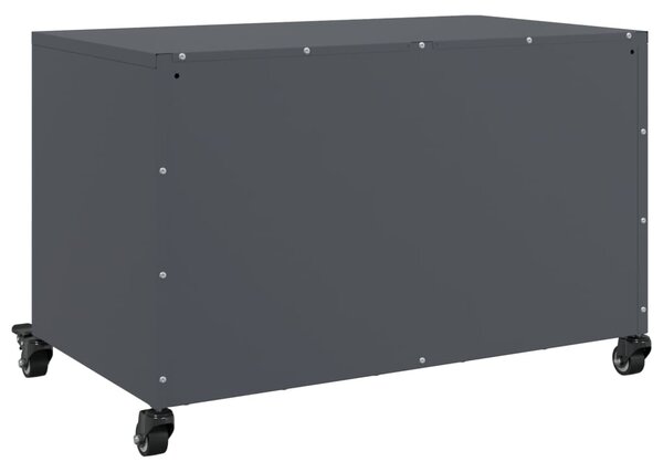 Antracitszürke acél TV-szekrény 68 x 39 x 43,5 cm