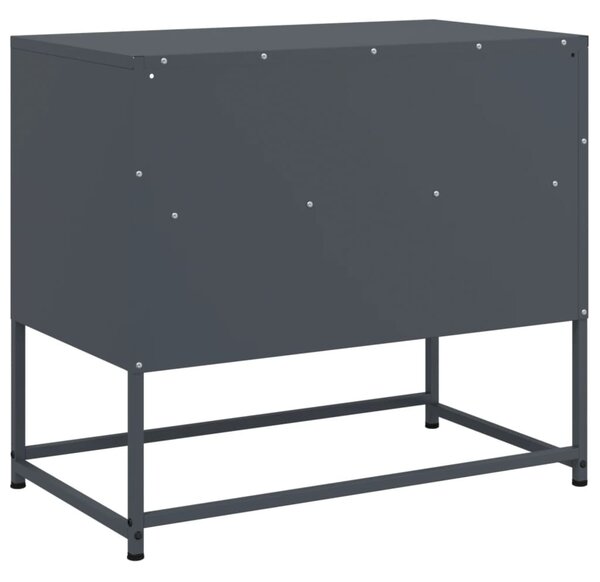 Antracitszürke acél TV-szekrény 68 x 39 x 60,5 cm