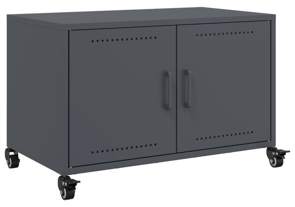 Antracitszürke acél TV-szekrény 68 x 39 x 43,5 cm