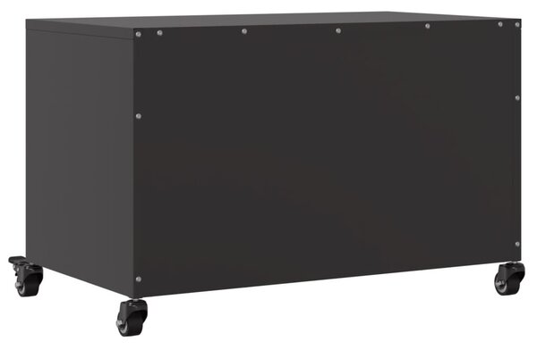 Fekete acél TV-szekrény 68 x 39 x 43,5 cm