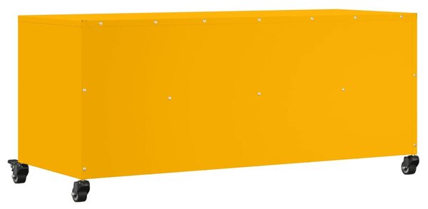 Mustársárga acél TV-szekrény 100,5 x 39 x 43,5 cm