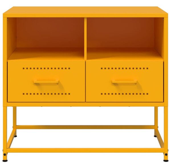 Mustársárga acél TV-szekrény 68 x 39 x 60,5 cm