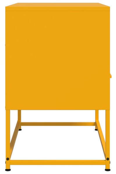 Mustársárga acél TV-szekrény 68 x 39 x 60,5 cm