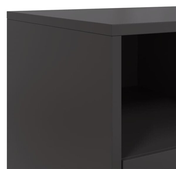 Fekete acél TV-szekrény 68 x 39 x 43,5 cm