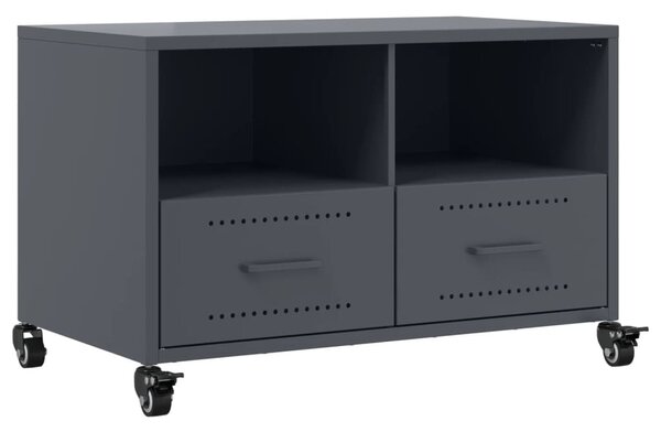 Antracitszürke acél TV-szekrény 68 x 39 x 43,5 cm