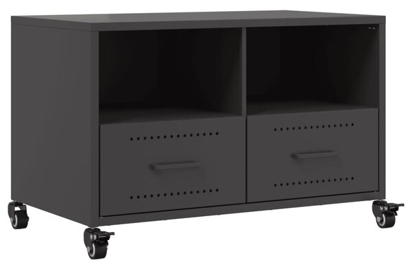 Fekete acél TV-szekrény 68 x 39 x 43,5 cm