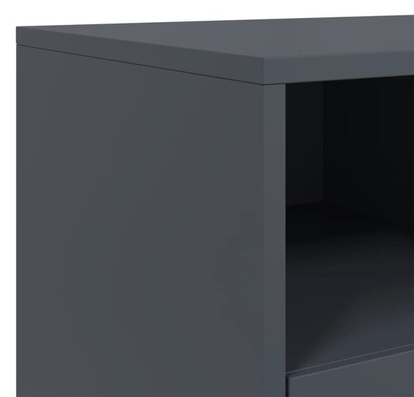 Antracitszürke acél TV-szekrény 68 x 39 x 43,5 cm