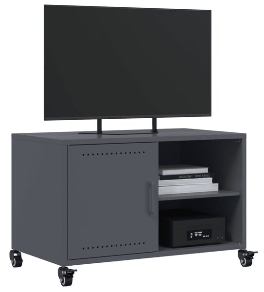 Antracitszürke acél TV-szekrény 68 x 39 x 43,5 cm
