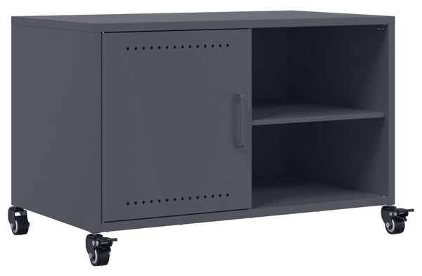 Antracitszürke acél TV-szekrény 68 x 39 x 43,5 cm