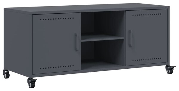 Antracitszürke acél TV-szekrény 100,5 x 39 x 43,5 cm