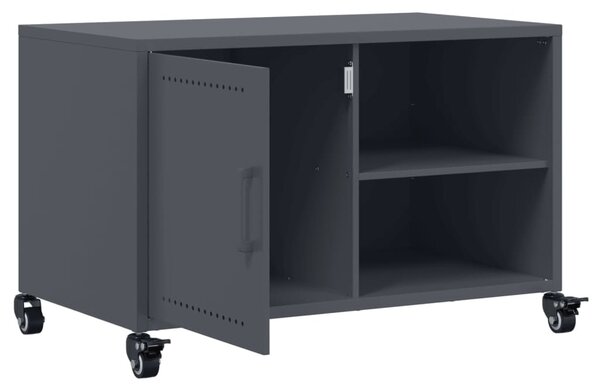 Antracitszürke acél TV-szekrény 68 x 39 x 43,5 cm