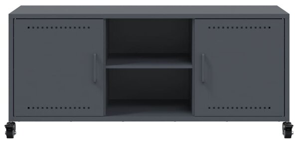 Antracitszürke acél TV-szekrény 100,5 x 39 x 43,5 cm