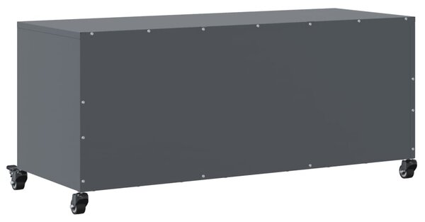 Antracitszürke acél TV-szekrény 100,5 x 39 x 43,5 cm