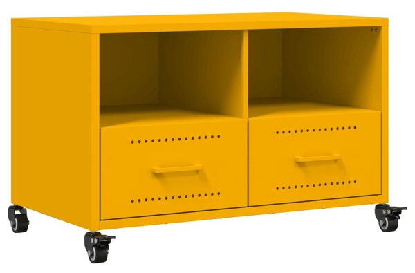 Mustársárga acél TV-szekrény 68 x 39 x 43,5 cm